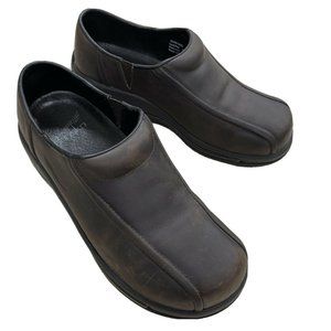 Dansko Brown Leather Slip On Nurse Clogs US 6.5-7